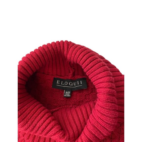 Eloquii Textured Turtleneck Long Sleeve Sweater Dress Holiday Winter - Picture 7 of 10